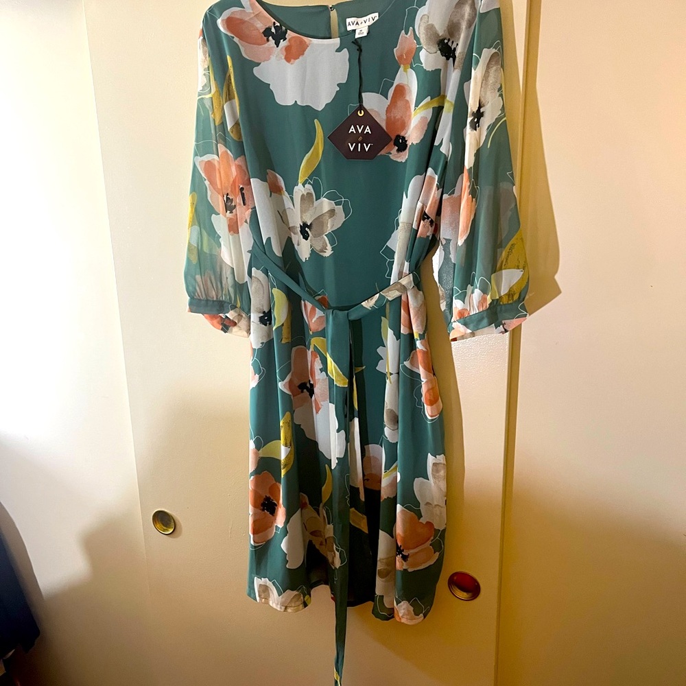 Ava & Viv  Floral Print Dress